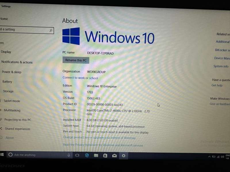 Lenovo ThinkPad X240 Notebook | i7 4600U 1.70GHz | 8GB Ram 500GB HDD | 12.5