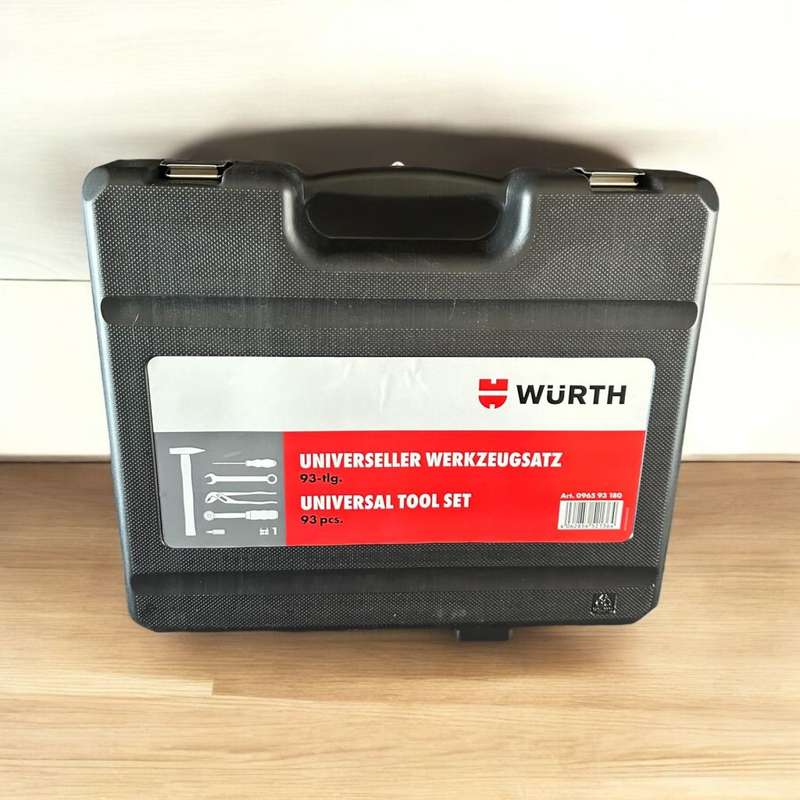 Wurth Universeller Werkzeugsatz tool case, 93 piece tools in black plastic case New
