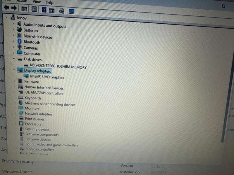 Lenovo E15, 10th Gen i5-10210U@1.6GHz, 8GB RAM, 256GB m.2 SSD, 15` FHD Display,