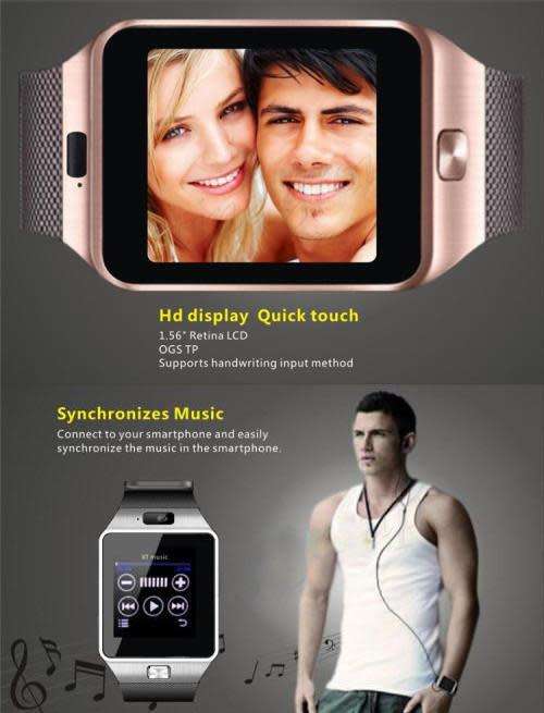 SMART PHONE WATCH WITH SIM CARD FUNCTION DZ09
