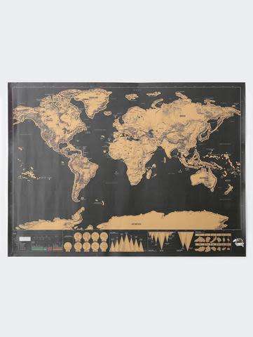 DELUXE SCRATCH WORLD MAP