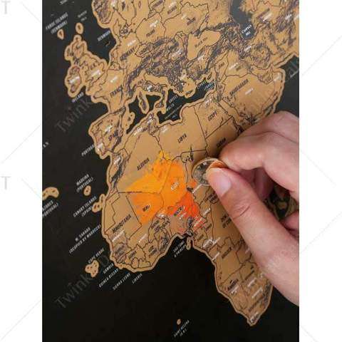 DELUXE SCRATCH WORLD MAP
