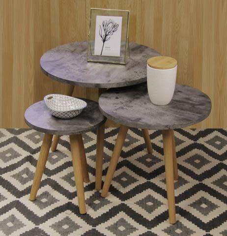 FINE LIVING - KENZO - SIDE TABLES - SET OF 3
