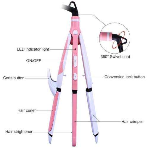 Surker Multi-Styler Hair Curler & Straightener