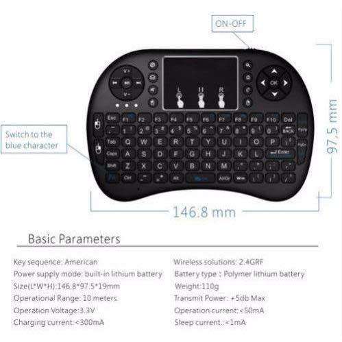 MXQ Pro 4K Smart TV Box With wireless keyboard