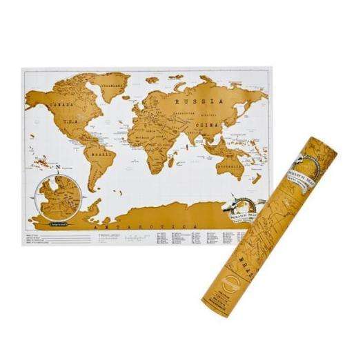 Deluxe Scratch World Map