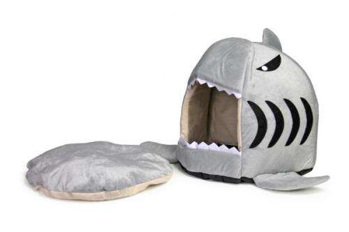 Rex - Shark Pet Bed - Small - Grey