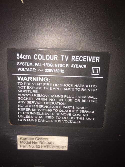 54cm crt tv with remote in perfect working condition