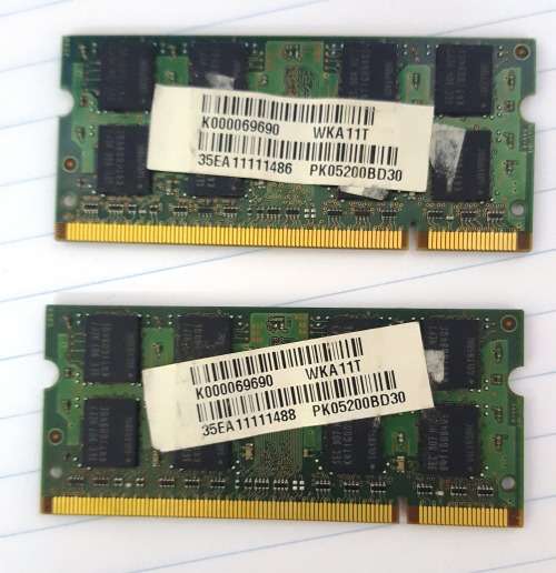 laptop memory/ram x5 sold as 1 item