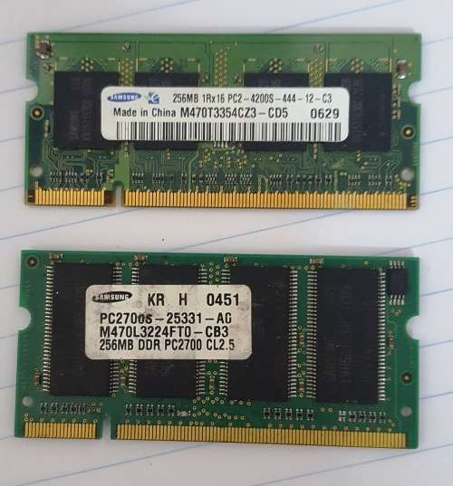 laptop memory/ram x5 sold as 1 item