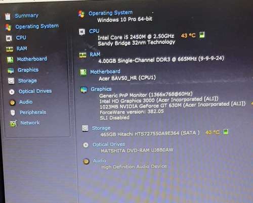 i5*ACER TRAVELMATE -5760*500GBHHD*4GB RAM*