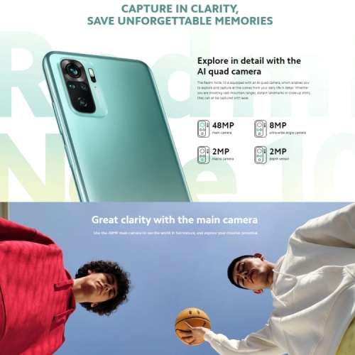 Xiaomi Redmi Note 10, 48MP Camera, 4GB+64GB, Global Official Version