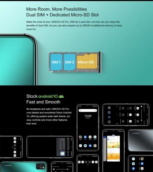 UMIDIGI A9 Pro, Non-contact Infrared Thermometer, 4GB+64GB