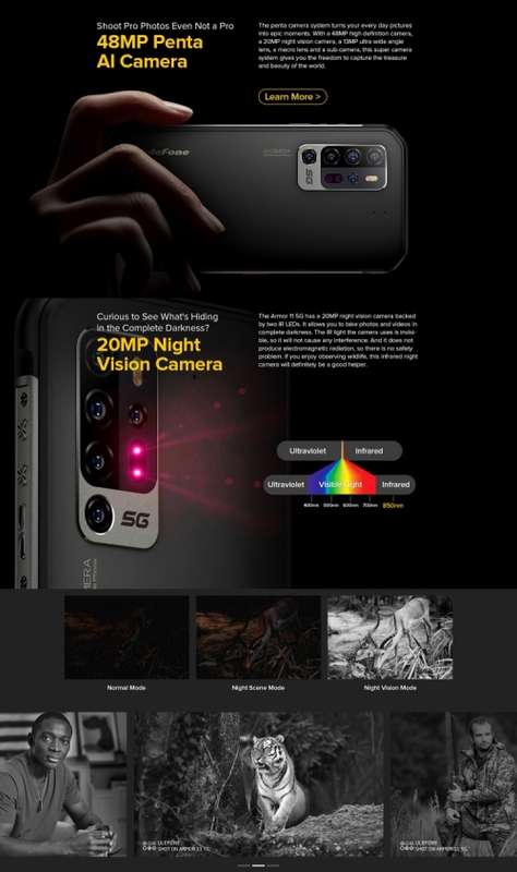 Ulefone Armor 11 5G Rugged Phone,8GB RAM 256GB storage