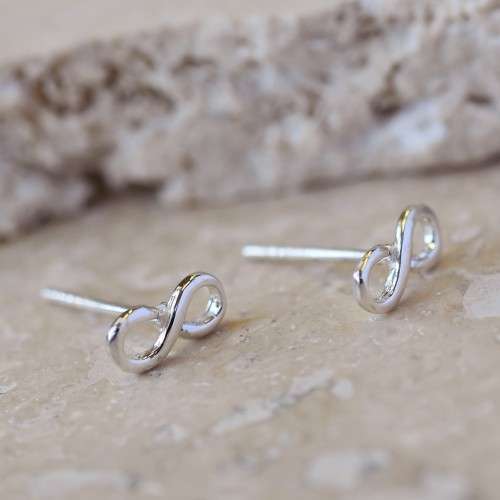 925 Silver infinity studs
