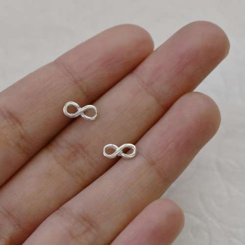 925 Silver infinity studs