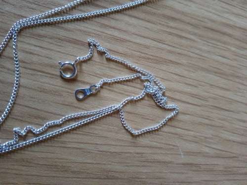 50cm Sterling Silver curb chain 1mm gauge