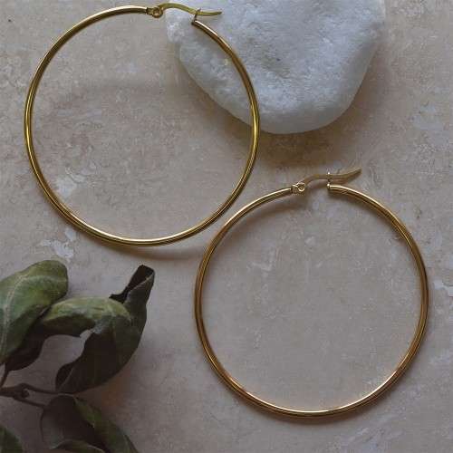 925 Silver gold plated hoop earrings