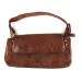 Toffee faux snake shoulder bag
