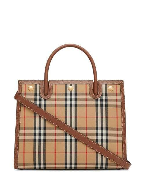 Gorgeous Burberry Title Vintage check tote bag
