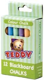 Dala Blackboard Chalk - Assorted Colours - Box of 12