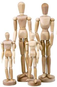 Dala Maniken - 12" Female Model Wooden