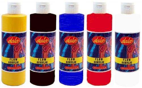 Dala Flow Acrylic Paint Kit - 5x250ml Bottles