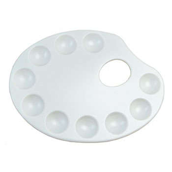Dala 10 Well Kidney Plastic Palette - 23 x 17cm