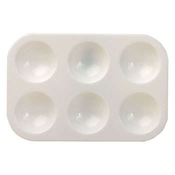 Dala 6 Well Small Plastic Palette - 13 x 8.5cm