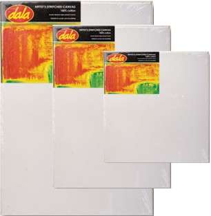 DALA Blank Stretched Canvas Set of 3 Canvases (10x10¿, 16x20¿, 24x36¿)