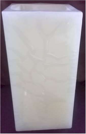 Flameless Candles - Wax Candles with LED light - Ivory Square shape