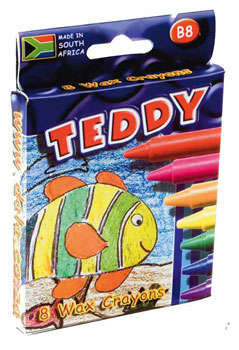 Teddy Medium Wax Crayons  - Bucket of 70