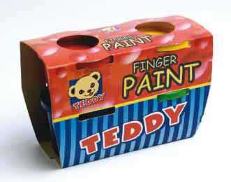Teddy Finger Paint Kit - 4 x 100ml
