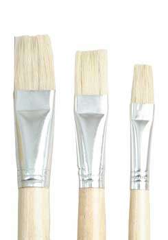 Dala Flat Pure Bristle Long Handle Brush (Series 579): Size 10 - Pack of 12