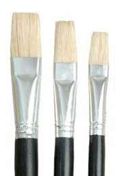 Dala Flat Pure Bristle Short Handle Brush (Series 577): Size 0 - Pack of 12