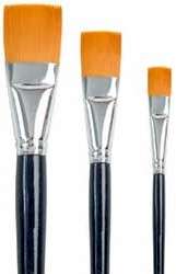 Dala Golden Taklon Flat Brush (Series 759): Size 10 - Pack of 6