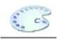 Dala Extra Large 12 Well Flat Kidney Plastic Palette - 36 x 27cm
