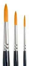 Dala Golden Taklon Round Brush (Series 756): Set of 3