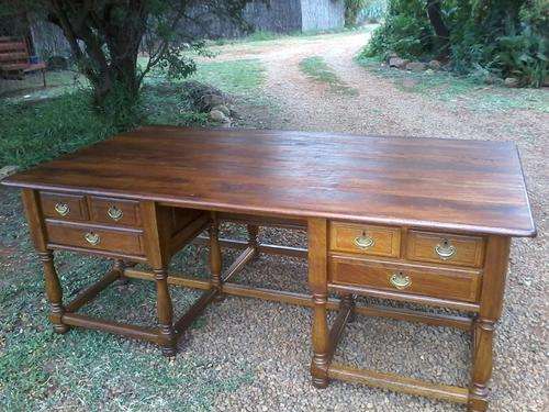 Herbert Baker design antique desk . Ultra large 12 legs. Stunning piece of vintage history