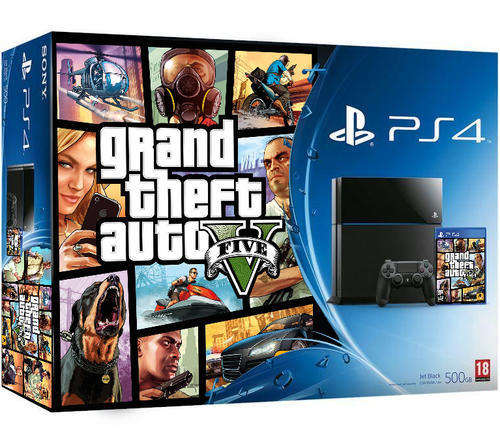 PlayStation 4 (PS4) 500Gig with 2 controllers and GTA 5