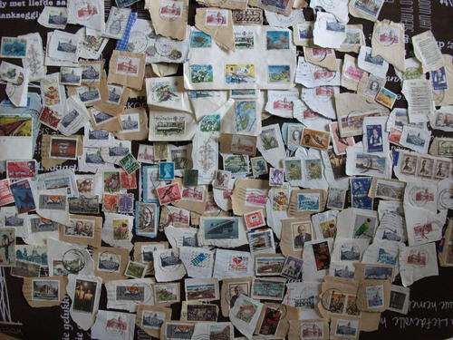 Unprocessed stamps from all over the world