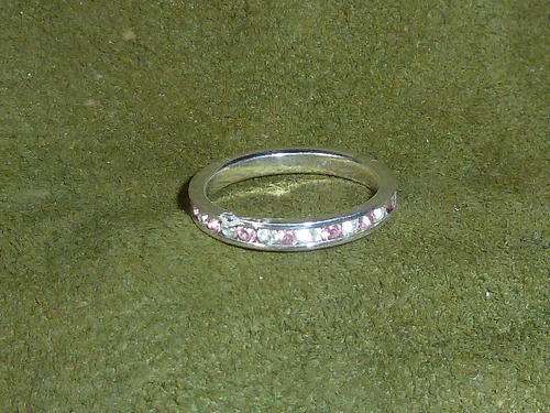 Silver Band with Amethysts and zircon - Stunning