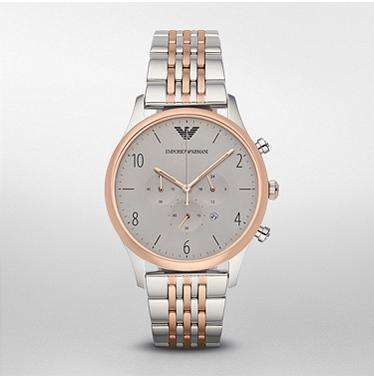 EMPORIO ARMANI AR1864 MEN'S TWO-TONE CHRONOGRAPH WATCH