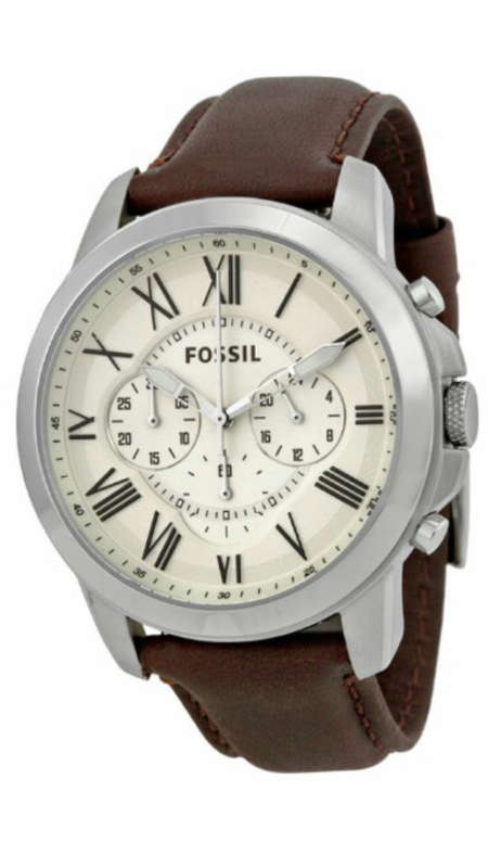 Fossil - Grant Chronograph Leather Men's Watch #BRANDNEW AUTHENTIC