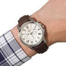 Fossil Grant Chronograph Leather Men's Watch