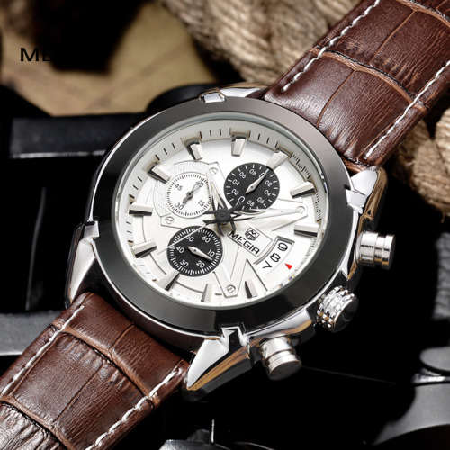 Megir Brown Men's Chronograph Watch