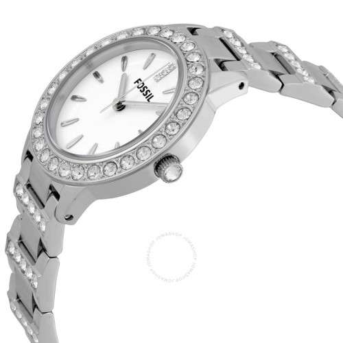 Fossil Glitz White Dial Stainless Steel Ladies Watch