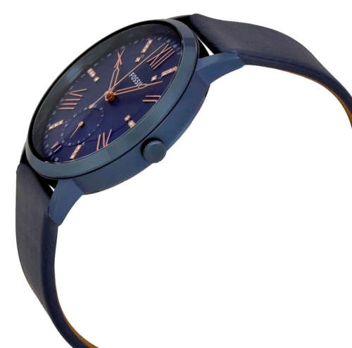 Fossil Ladies Gazer Multifunction Blue Leather Watch ES4109
