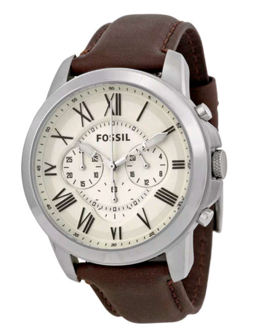 Fossil Grant Chronograph Leather Men's Watch