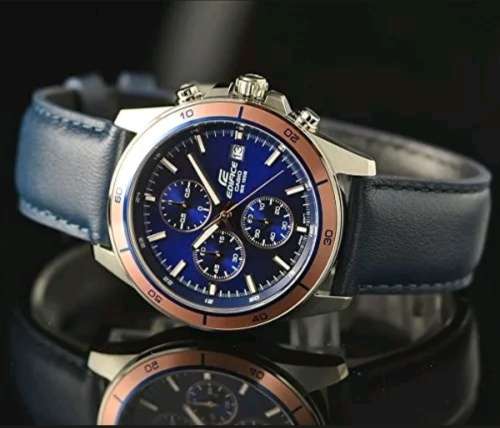 Casio Edifice EFR526L-2A Leather Men's Chronograph